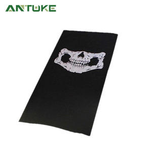 Bandeau magique multifonctionnel sans couture, motif crâne imprimé blanc, masque facial, écharpe, casquette de sport unisexe pour activités de plein air - Product Image 3