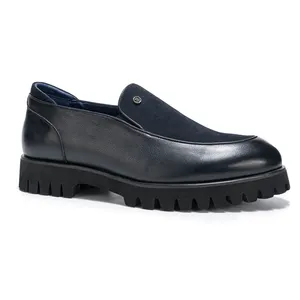 Black Platform Cow Leather Casual shoe EVA sole shoe Comfortable Footwear Russian customer Walking Men Loafers Casual Shoes