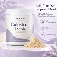 Colostrum en poudre marque blanche 200g, non aromatisé, immunoglobulines naturelles pour la nutrition quotidienne et le bien-être immunitaire, approvisionnement OEM ODM