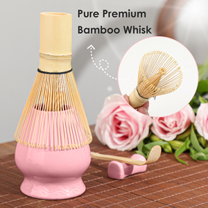 Kit de Inicio de Matcha Japonés de 7 Piezas, Tazón de Cerámica Tradicional, Batidor de Bambú, Cuchara para Té, Estilo Japandi para la Ceremonia del Té - Product Image 4