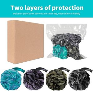 Bath <b>Loofah</b> Shower Sponge Body Back Scrubber Soft Mesh Shower Puffs Exfoliating Loofa for Women & Men Bath Accessories Cleaning - Product Image 6