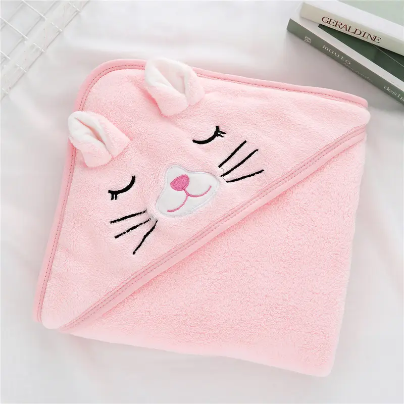 Nuovo asciugamano con cappuccio per animali asciugamano per bambini organico asciugamano con cappuccio all'ingrosso