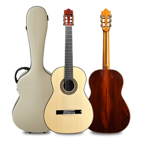 [Video] Guitarra Clásica Vintage de la Marca Aiersi, Profesional, con Refuerzo Bouchet, Hecha a Mano, Totalmente de Cocobolo, con Cuerdas de Nailon Españolas - Product Image 1