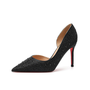 Hot Selling Classic Designer Thin Heels Slingbacks Lace-up 5-8cm Pointed Toe Office Ladies brand Pumps logo high heeled <b>Shoes</b> - Product Image 3