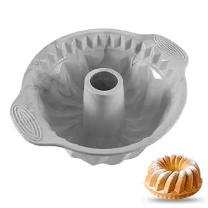 Marmer Siliconen Cakevorm Non-stick Bakvormen Aokinle Gecanneleerd Tube Cake Pan Jello Gelatine Schimmel