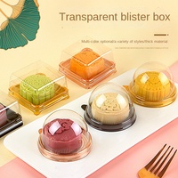 Boîte Blister Transparente de Luxe pour Gâteau de Lune, Emballage Jetable Épaissi Individuel pour Pâtisserie Croustillante au Jaune d'Œuf