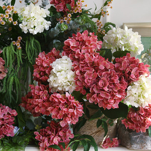 ดอกไฮเดรนเยียประดิษฐ์จากไหมยี่ห้อ Yihua สีม่วง น้ำเงิน ชมพู สำหรับตกแต่งบ้าน ดอกไม้งานแต่งงาน ก้านเดี่ยว - Product Image 4