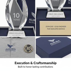 Paket Penghargaan Tonggak Perkembangan Layanan Pelanggan dengan Medali, Lencana, Aksesoris Kulit, dan Kartu Hadiah yang Terukir - Product Image 5