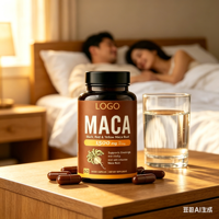 Offre Spéciale – Capsules de Poudre de Racine de Maca à Prix Réduit – Complément Vitalité Noir pour Soutenir l'Endurance Physique et Stimuler la Vitalité Masculine – OEM
