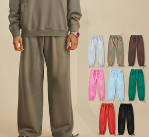 Pantalon de jogging vintage MTR3463 style streetwear personnalisé en mélange de coton 445 g/m² avec bandage et ouverture au niveau des chevilles, effet délavé Monkey Wash - Product Image 1