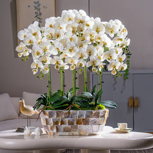 Vente en gros <span class=keywords><strong>de</strong></span> décoration d'intérieur, <span class=keywords><strong>orchidée</strong></span> papillon <span class=keywords><strong>artificielle</strong></span> en pot, fleur <span class=keywords><strong>artificielle</strong></span> au toucher réel, pot d'<span class=keywords><strong>orchidée</strong></span> Phalaenopsis - Product Image 4