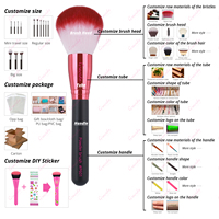 Set Kuas Makeup 19-Piece MOCHA VEIL PRO COLLECTION Grosir untuk Merek Kecantikan, Gagang Kayu, Bulu Nilon, Kotak Penyimpanan Khusus
