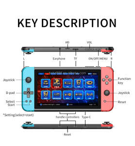 2024 <span class=keywords><strong>Powkiddy</strong></span> <span class=keywords><strong>X70</strong></span> sistema Linux reproductor de juegos 7 pulgadas 3D Joystick Soporte Multijugador 3500mAh Consola de juegos portátil. - Product Image 2