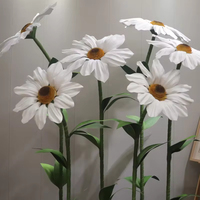 A-GF005 Vente en gros de fleurs artificielles géantes en papier, fleurs géantes en mousse, fleurs géantes en soie debout pour la décoration de mariage