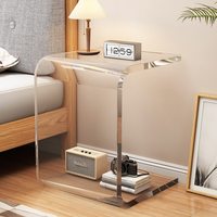 Chariot d'hôtel décoratif personnalisable avec table d'angle de loisirs en acrylique transparent de 2,5 litres