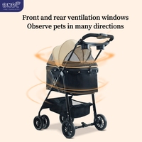 Poussette pour chien, chariot, 4 roues, grande poussette détachable pour animaux de compagnie, pour chien et chat, poussette portable pour animaux de compagnie pour le voyage