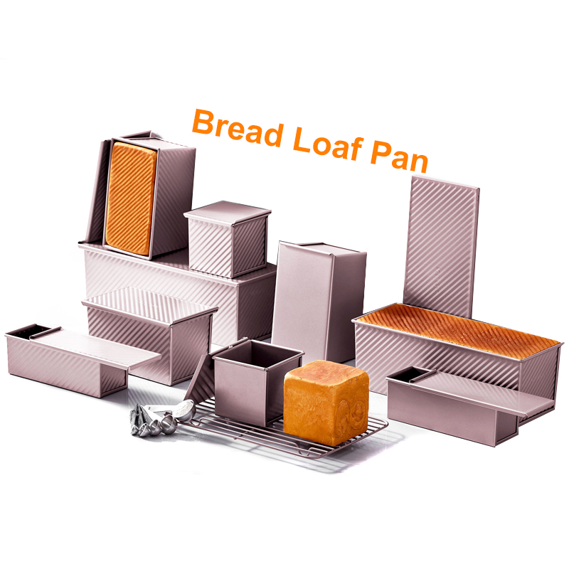 CHEFMADE Kohlenstoffs tahl Back geschirr Antihaft Quadrat Rechteck Wellpappe Pullman Toast Box Brotform Laib Backform mit Deckel