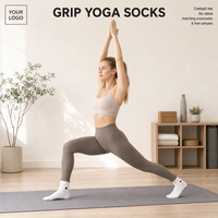 Chaussettes antidérapantes JOYFIT Grip Socks pour Pilates et Yoga, en coton personnalisé pour femmes