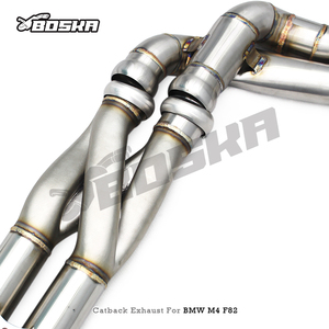 Custom Stainless Steel Catback Exhaust With Z Pipe Equal Length Mid Pipe Muffler For BMW M3 F80 M4 F82 3.0T 2014-2019 - Product Image 4