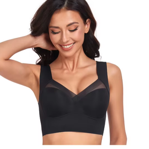 Sujetador sin costuras de talla grande para mujer, efecto segunda piel, inalámbrico, transpirable, bralette deportivo invisible, para dormir, push-up, copa completa - Product Image 1