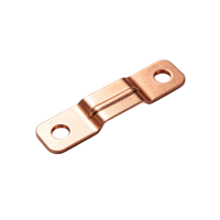 Copper Plated Steel Bridge Mounting Bracket Stamped Metal Arch Support Clamp with Mounting Holes for Pipe Tube Cable Fixing