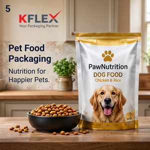 Pet Food Packaging Stand Up <b>Pouch</b> <b>Laminated</b> BOPP Heat Seal Flexo Printing Custom Order Food Grade PawNutrition Dog Food Chicken - Product Image 2