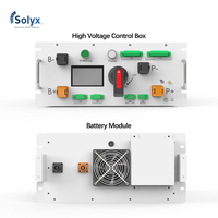 Batterie Lifepo4 Solyx 51.2V 314Ah de haute qualité avec garantie de 15 ans, haute tension 50KWH -200KWH, batterie montée sur rack RS485 RS232 CAN
