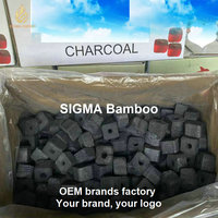 Charbon à chicha Sigma 100% naturel en bambou, sans fumée, faible teneur en cendres, longue durée de combustion, directement de l'usine, pour l'Irak