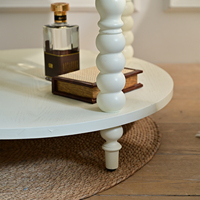 Table basse extensible décorative INNOVA, style moderne minimaliste, panneau en bois blanc, durable, facile à assembler, style nordique, pour la maison européenne