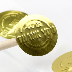 สติกเกอร์ฟอยล์ทองทรงกลมแบบกำหนดเอง ป้ายปั๊มร้อนแบบนูนคุณภาพพรีเมียม สำหรับบรรจุภัณฑ์สินค้าหรูหรา - Product Image 3