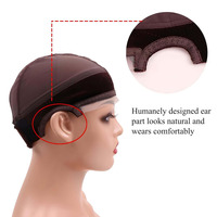 Diadema elástica ajustable marrón para peluca de encaje 4x5, transparente, antideslizante, con diseño cómodo para las orejas para mujer
