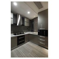 Nouveau style de panneau MDF personnalisé dernier Design moderne armoire de cuisine pour Villa projet de construction de maison