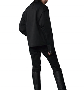 แจ็กเก็ตผ้าแคนวาสทำงานมีซิปรูดซิปขึ้นพิมพ์โลโก้ที่กำหนดเอง - Product Image 4