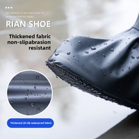 Surchaussures de Pluie Imperméables et Antidérapantes pour Hommes et Femmes, Épaissies, Tube Haut, Portables, Résistantes à l'Usure pour Extérieur