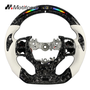 Volant en fibre de carbone forgée argentée sur mesure pour Lexus IS RC NX GS 250 300 300h 350DS 500 F Sport 2013-2025 – Amélioration de l'intérieur - Product Image 1