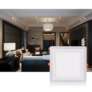 Trang trí nội thất tròn vuông LED trần recessed Bảng điều chỉnh ánh sáng RGB RGBW Đèn 6W 9W 15W 24W Bảng điều chỉnh Downlight màu xanh + màu trắng - Product Image 2