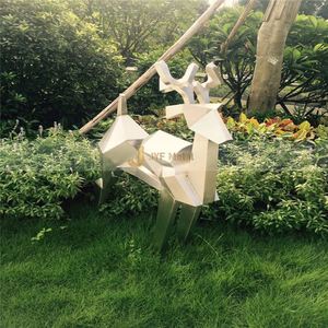 Escultura de Jardín Personalizada de Acero Inoxidable, Estilo Art Deco, Impermeable y Duradera, para Decoración de Paisajes Modernos al Aire Libre - Product Image 6