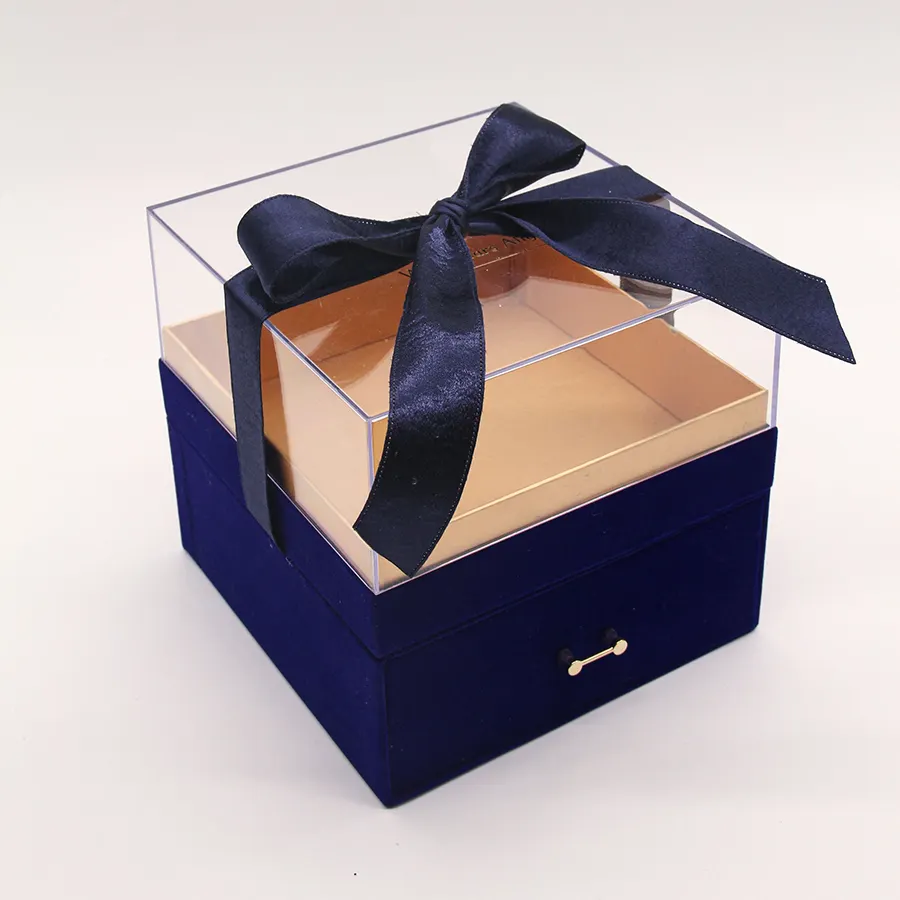 Custom Logo Recycle Style Drawer Jewelry Box Luxury Drawer Gift Box Packaging