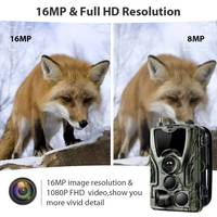 Caméra de chasse 4G 20MP avec contrôle MMS SMS, écran 2 pouces, caméra de suivi de la faune, 1080p, batterie au lithium HC-801LTE-LI