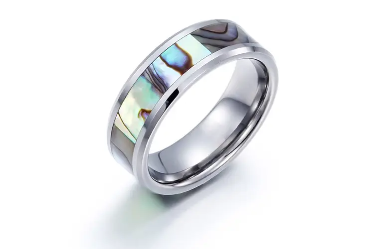 wolfram hochzeit paar ring wolfram hartmetall hochzeit männer band heiß begehrt stil 8 mm männer abalone schale einlage ringe