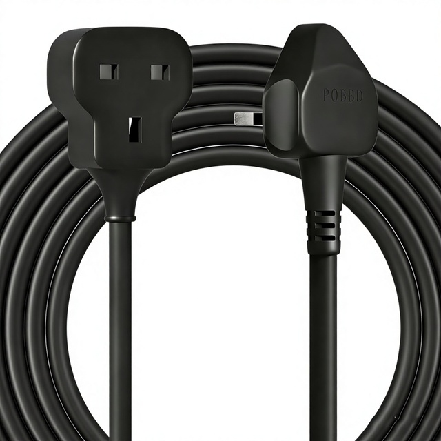 13A 250V UK H05VV-F BS1363 Standard Heavy Duty 3 Pin Copper Conductor PVC Jacket Extension Cord for Computer Use