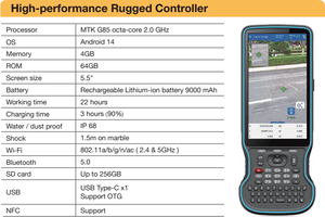Toptech TK-600เลเซอร์ GPS GNSS RTK 1408ช่อง IMU ที่มีตัวควบคุม P8III fixpad ซอฟแวร์กล้องคู่ GNSS เลเซอร์ RTK - Product Image 5