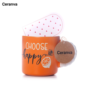 โรงงานขายส่ง แก้วเซรามิกสำหรับชา กาแฟ นม  รับผลิตตามสั่ง ลายเลมอนส้ม  ปลอดภัยสำหรับอาหาร ใช้กับเครื่องล้างจานและไมโครเวฟได้ เป็นมิตรต่อสิ่งแวดล้อม เหมาะสำหรับใช้ในงานส่งเสริมการขาย - Product Image 3