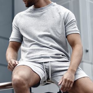 Ashion-camisetas y pantalones cortos de gimnasio para hombre, Conjunto de camiseta y pantalón corto con logo - Product Image 2