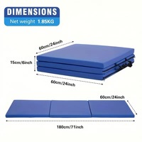 Tapis de yoga épais pliable en trois parties, tapis souple pour l'entraînement de danse et la sieste, liquidation spéciale, stock limité