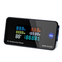 DC 0-200V Voltmeter Ammeter KWS Power Energy Meter LED Digital DC Wattmeter Electric Meter with Reset Function 0-100A