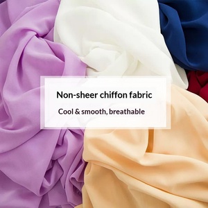 Tela de Forro de Chifón Perla Sólida, Suave y Fluida, No Transparente, Material Premium para Uso como Capa Interior en Vestidos y Camisas de Mujer - Product Image 1