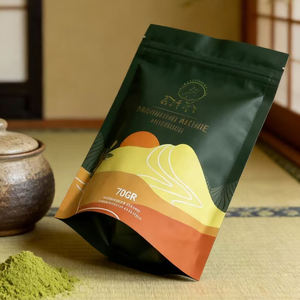 Sachets debout personnalisés avec fermeture éclair, qualité alimentaire, pour l'emballage du thé, de la poudre de cacao et du matcha - Product Image 3