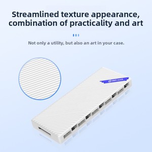Boîtier de ventilateur ARGB à température contrôlée, contrôleur PWM 5V <span class=keywords><strong>3</strong></span> broches, double <span class=keywords><strong>hub</strong></span> de ventilateurs 10 ports Aura Sync télécommandé, modèle HC10 - Product Image 3