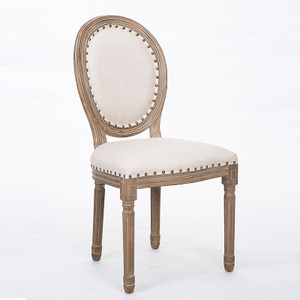 American-Style Distressed Vintage Solid Wood Dining <strong>Chair</strong> Modern Round-Backed Armchair for Home Restaurant Use European-Style - Product Image 6